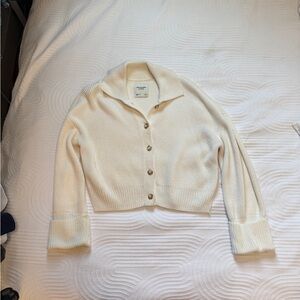 Abercrombie & Fitch Cream Women's Cardigan